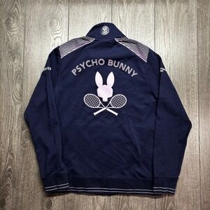 Psycho Bunny National Bank Open Tennis Canada Track Jacket Navy Pink Mens Small